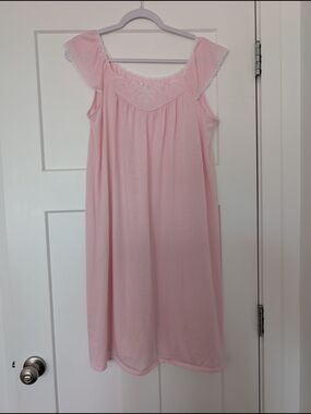 Soft Pink Lace-Trim Nightgown - Women's Sleepwear
